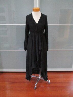 Meghan LA Asymmetrical Hem Backless Long Sleeve Dress